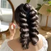 Brown curly hair wig, high-fidelity heat-resistant fiber 30cm natural fluffy style details Picture